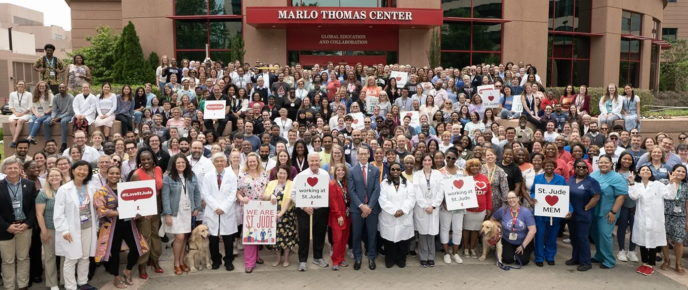 People gathered outside a Hospital